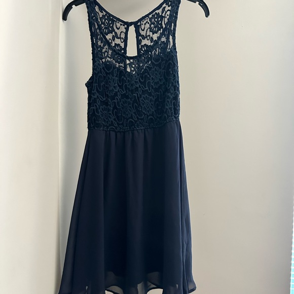 Rue21 Cocktail Dress with Lace Top, Deep Blue color - Picture 1 of 4